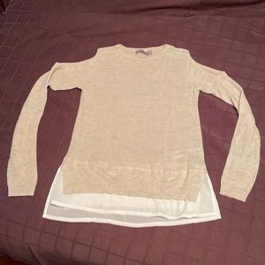 ASOS Beige sweater with cut out shoulders